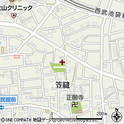 埼玉県飯能市笠縫97-19周辺の地図