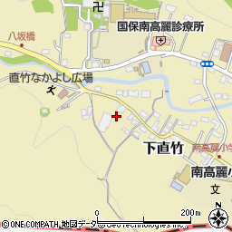 埼玉県飯能市下直竹87-1周辺の地図