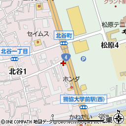 松屋 草加店周辺の地図