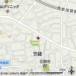 埼玉県飯能市笠縫97-15周辺の地図