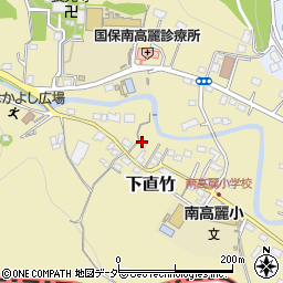 埼玉県飯能市下直竹66周辺の地図