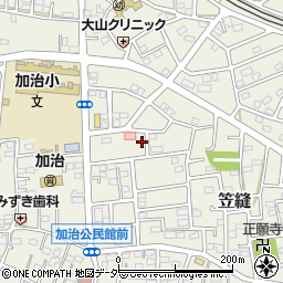 埼玉県飯能市笠縫71-4周辺の地図