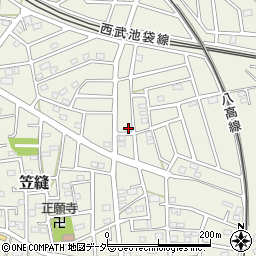 埼玉県飯能市笠縫291-4周辺の地図