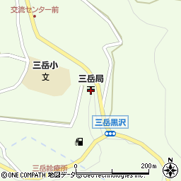 三岳郵便局周辺の地図