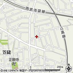 埼玉県飯能市笠縫275-1周辺の地図