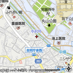 小沢川周辺の地図