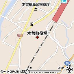 木曽町　役場企画財政課周辺の地図