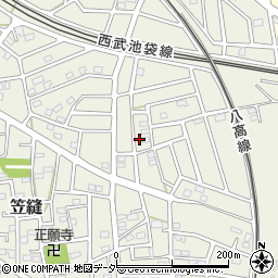 埼玉県飯能市笠縫275-3周辺の地図