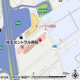 埼玉セントラル病院周辺の地図