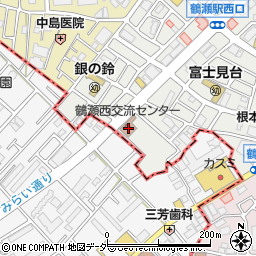 富士見市役所　子育て支援センター周辺の地図