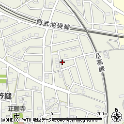 埼玉県飯能市笠縫293-8周辺の地図