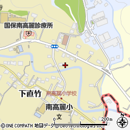 埼玉県飯能市下直竹1128-1周辺の地図