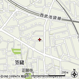 埼玉県飯能市笠縫283-6周辺の地図
