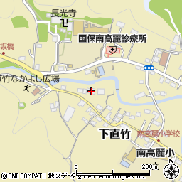 埼玉県飯能市下直竹75周辺の地図