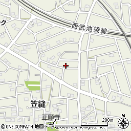 埼玉県飯能市笠縫283-3周辺の地図