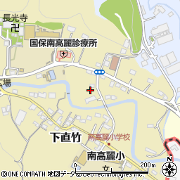 埼玉県飯能市下直竹1114-1周辺の地図