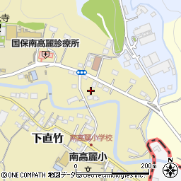 埼玉県飯能市下直竹1129-12周辺の地図