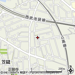 埼玉県飯能市笠縫292-7周辺の地図