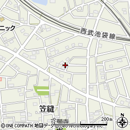埼玉県飯能市笠縫159-11周辺の地図