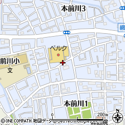 埼玉県川口市本前川周辺の地図
