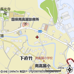 埼玉県飯能市下直竹1114-5周辺の地図