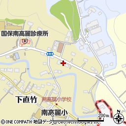 埼玉県飯能市下直竹1129周辺の地図