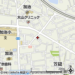 埼玉県飯能市笠縫104-4周辺の地図