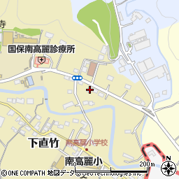 埼玉県飯能市下直竹1123-8周辺の地図