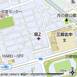埼玉県三郷市泉周辺の地図