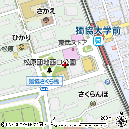 埼玉県　警察署草加警察署松原交番周辺の地図