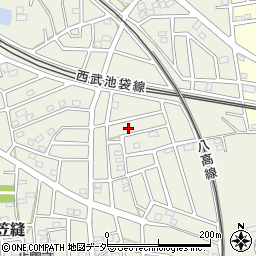 埼玉県飯能市笠縫297-10周辺の地図
