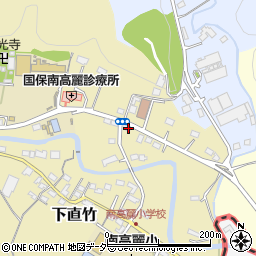 埼玉県飯能市下直竹1117-2周辺の地図