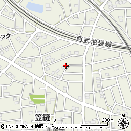 埼玉県飯能市笠縫159-2周辺の地図