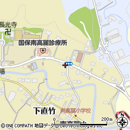 埼玉県飯能市下直竹1116-1周辺の地図