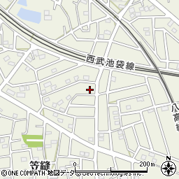 埼玉県飯能市笠縫285周辺の地図