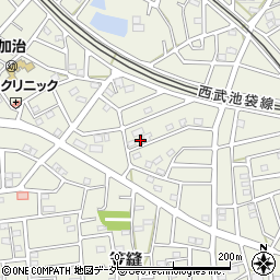 埼玉県飯能市笠縫157周辺の地図