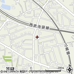 埼玉県飯能市笠縫286-6周辺の地図