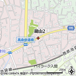 埼玉県入間市鍵山周辺の地図