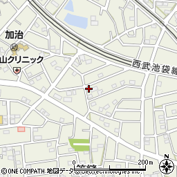 埼玉県飯能市笠縫157-5周辺の地図