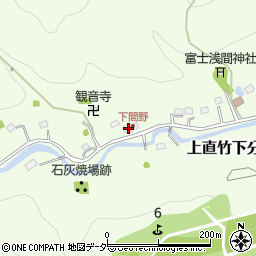 埼玉県飯能市上直竹下分198周辺の地図