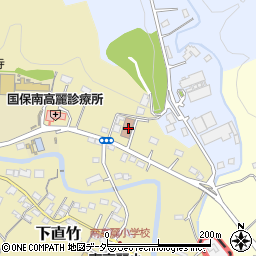 埼玉県飯能市下直竹1122周辺の地図