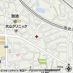 埼玉県飯能市笠縫106-7周辺の地図