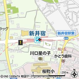 新井宿駅周辺の地図
