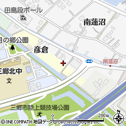 埼玉県三郷市彦倉周辺の地図