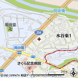 埼玉県富士見市水谷東1丁目4周辺の地図