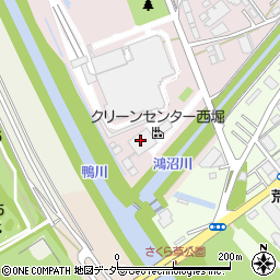 さいたま市役所環境局　施設部クリーンセンター西堀周辺の地図