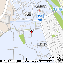 埼玉県飯能市矢颪344-3周辺の地図