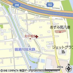埼玉県八潮市八條3691-10周辺の地図