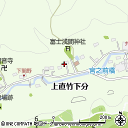 埼玉県飯能市上直竹下分177周辺の地図