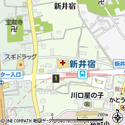 イオンスタイル新井宿駅前周辺の地図